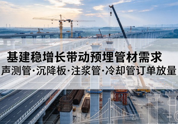 荔波基建稳增长带动预埋监测管材需求，声测管、沉降板、注浆管订单持续放量